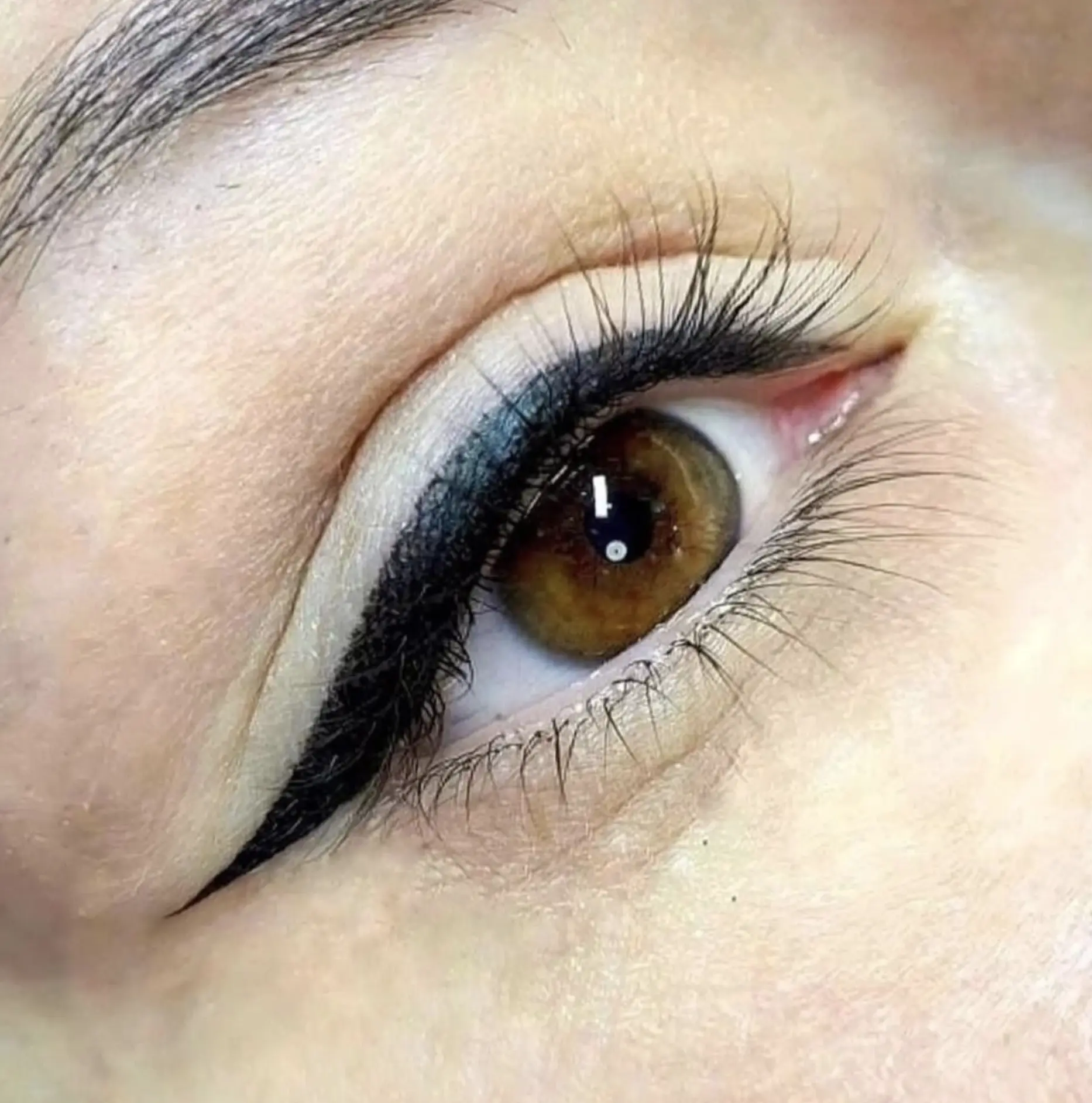 Touch-up session for faded eyeliner